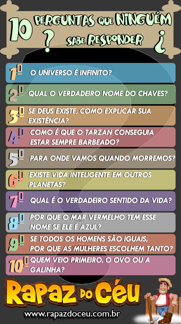 10 Perguntas que ninguém sabe Responder